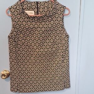 Sara Campbell Black and White Patterned Blouse